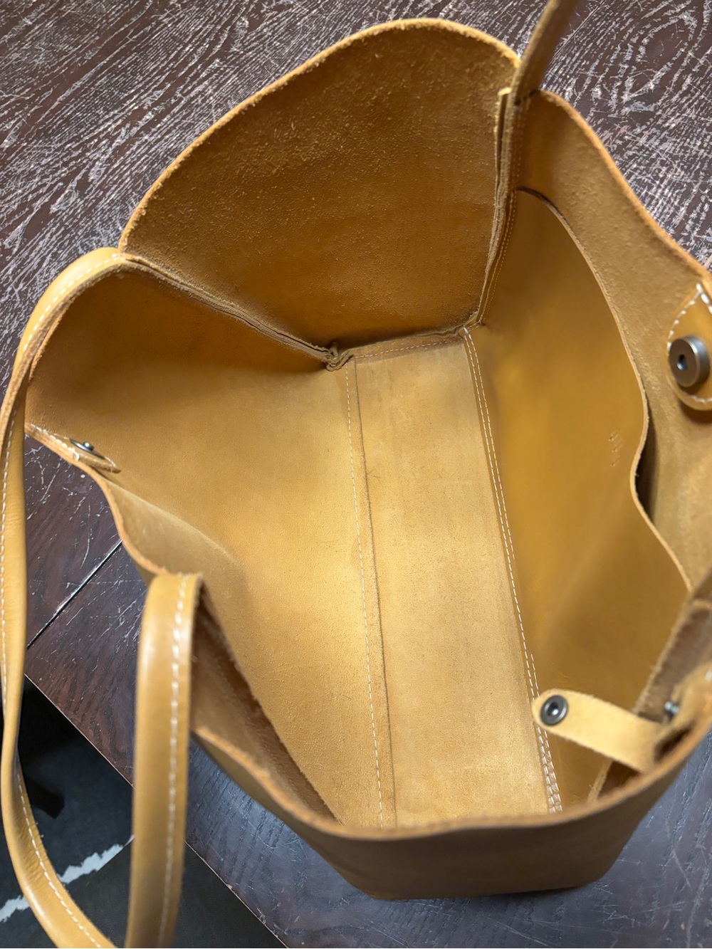 Portland Leather Goods - Large Verona Tote in Mango - Picture 5 of 6